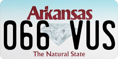 AR license plate 066VUS