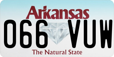 AR license plate 066VUW