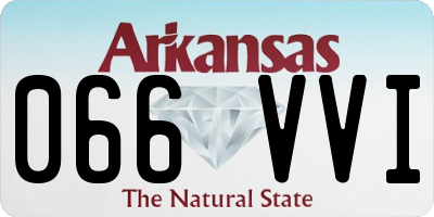 AR license plate 066VVI