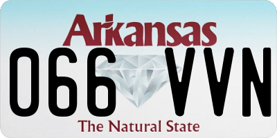 AR license plate 066VVN