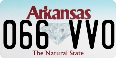 AR license plate 066VVO