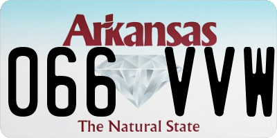 AR license plate 066VVW