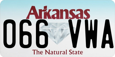 AR license plate 066VWA