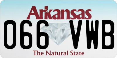AR license plate 066VWB