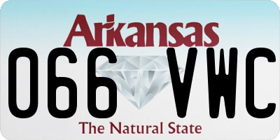 AR license plate 066VWC
