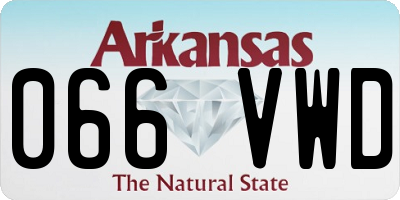 AR license plate 066VWD