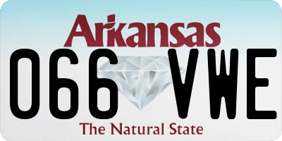 AR license plate 066VWE