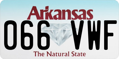 AR license plate 066VWF