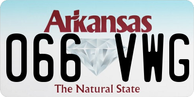 AR license plate 066VWG