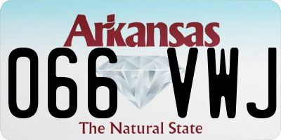 AR license plate 066VWJ