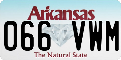 AR license plate 066VWM