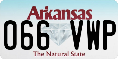 AR license plate 066VWP