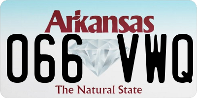 AR license plate 066VWQ