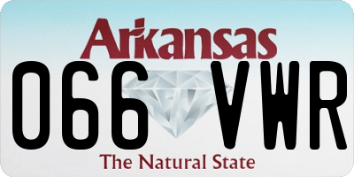 AR license plate 066VWR