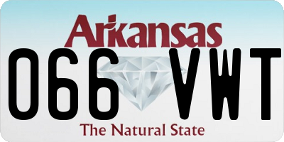 AR license plate 066VWT
