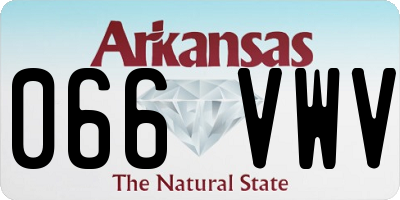 AR license plate 066VWV