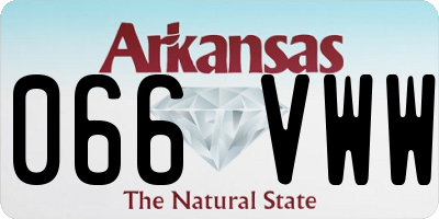 AR license plate 066VWW
