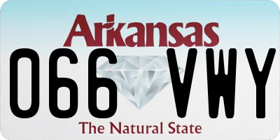 AR license plate 066VWY
