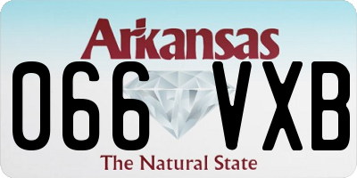 AR license plate 066VXB