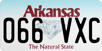 AR license plate 066VXC