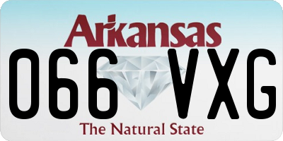 AR license plate 066VXG