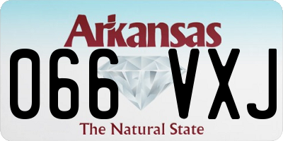 AR license plate 066VXJ
