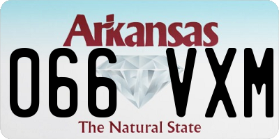 AR license plate 066VXM