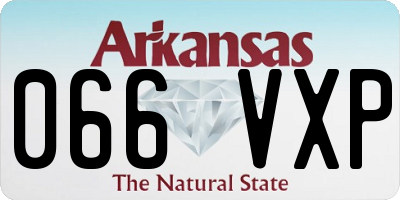 AR license plate 066VXP