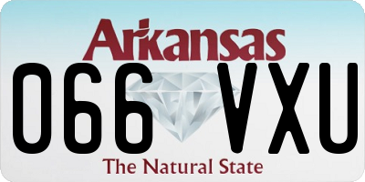 AR license plate 066VXU