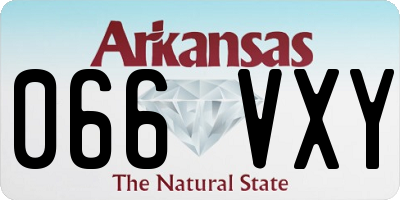 AR license plate 066VXY