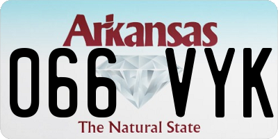 AR license plate 066VYK