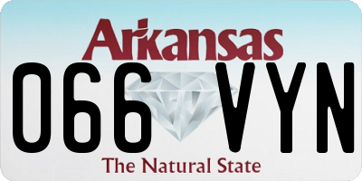 AR license plate 066VYN