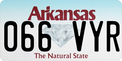 AR license plate 066VYR
