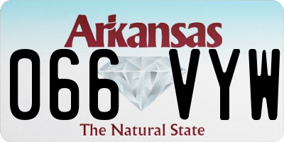 AR license plate 066VYW
