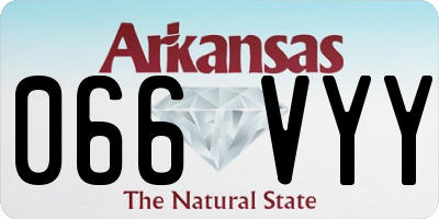 AR license plate 066VYY