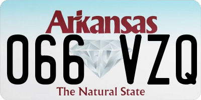 AR license plate 066VZQ
