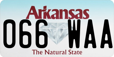 AR license plate 066WAA