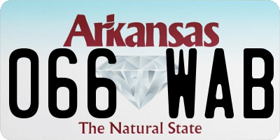 AR license plate 066WAB