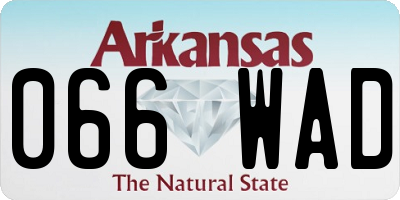 AR license plate 066WAD