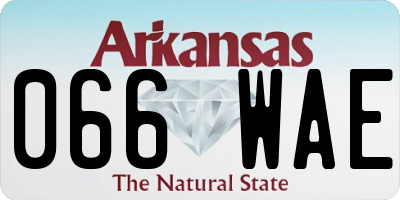 AR license plate 066WAE