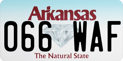 AR license plate 066WAF