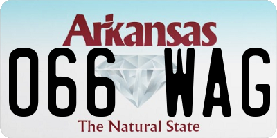 AR license plate 066WAG