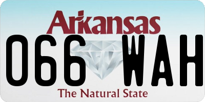 AR license plate 066WAH