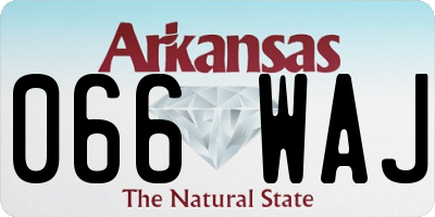 AR license plate 066WAJ