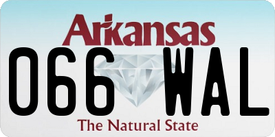 AR license plate 066WAL