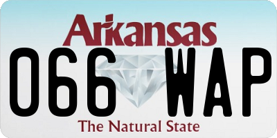 AR license plate 066WAP