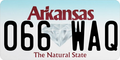 AR license plate 066WAQ
