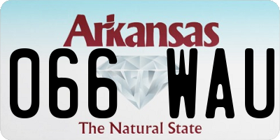 AR license plate 066WAU