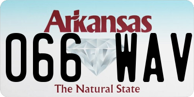 AR license plate 066WAV