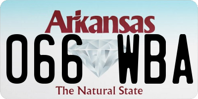 AR license plate 066WBA